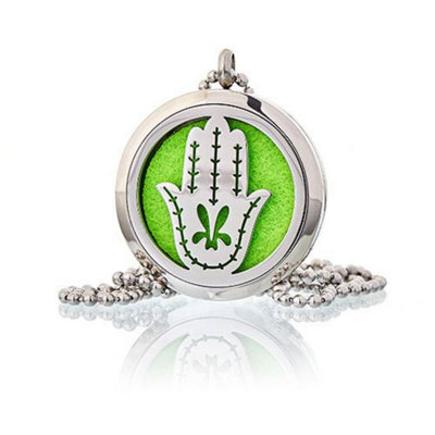 Aromatherapy Diffuser NecklaceHand Of Fatima 30mmReusable Pads from B&Q