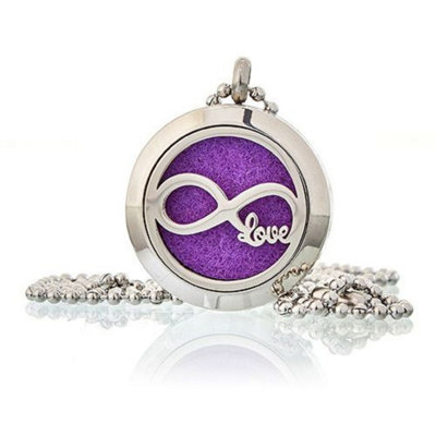 Aromatherapy Diffuser NecklaceInfinity Love 25mmReusable Pads from B&Q