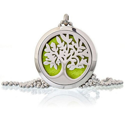 Aromatherapy Diffuser NecklaceTree Of Life30mmReusable Pads from B&Q