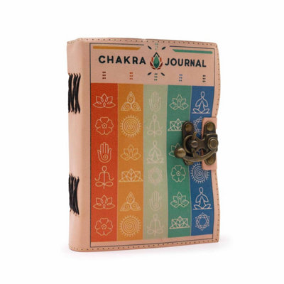 Leather Chakra Colors NotebookHandmadeVintage& Mindful Journal from B&Q