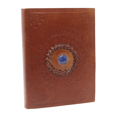 Leather Lapis Notebook 7X5" Journal With Buckles & Clasp from B&Q