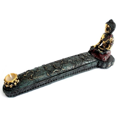 Antique Buddha Incense Burner & BoxZen Meditation Decor from B&Q
