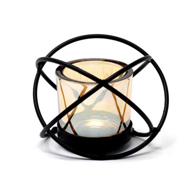 Centrepiece Iron Votive Candle Holder With Glass InsertModern Elegance from B&Q