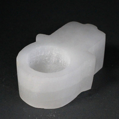 Selenite Hamsa Candle HolderHealing Crystal Decor from B&Q