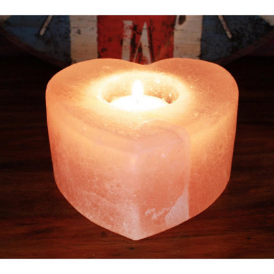Med Heart Himalayan Salt Candle HolderNatural Air Purifier from B&Q