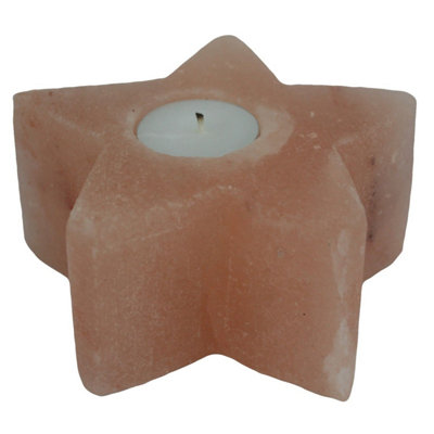Star Himalayan Salt Candle HolderNatural Air Purifier & Decor from B&Q