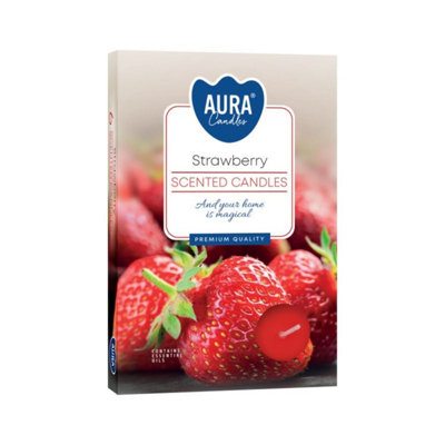 Set Of 6 Strawberry Scented Tealights For Relaxing Ambiance from B&Q