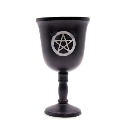 Iron Ritual Goblet With Pentagram20X11Cm For Wicca & Pagan Rituals from B&Q