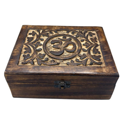  - Large Wooden Keepsake Box 20X15X7.5CmElegant Memory Storage