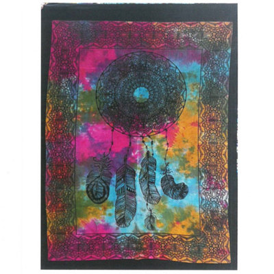 Handcrafted Cotton Dream Catcher Wall ArtVibrant Indian-Inspired Decor from B&Q