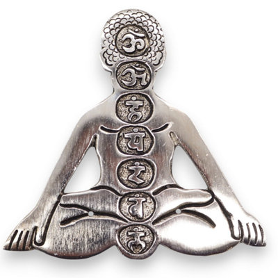 Polished Aluminum Seven Chakra Incense Holder 12X12Cm For Yoga & Meditation from B&Q