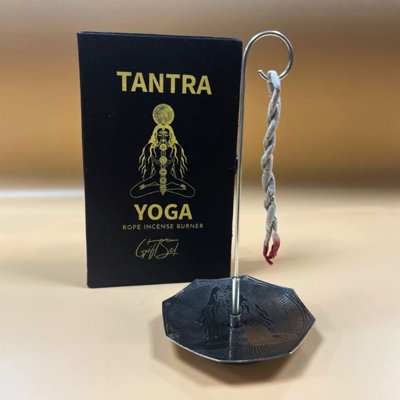 Rope Incense & Silver Chakra Holder Set Yoga Meditation from B&Q
