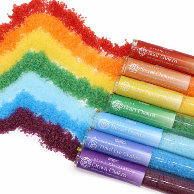 Chakra Bath Salt Gift Pack Of 7Aromatherapy Energy Balancing Set from B&Q