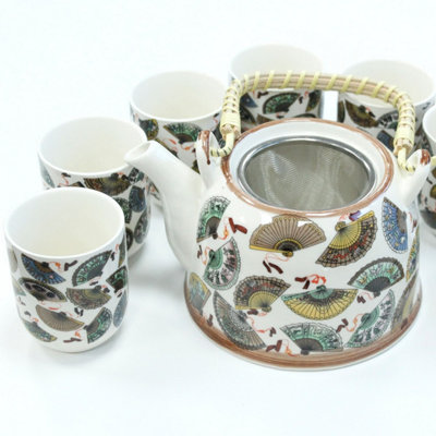 Herbal Teapot Set With 6 CupsElegant Ceramic Tea Gift Set from B&Q
