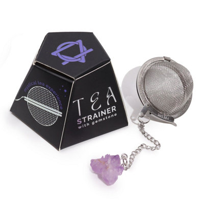  - Raw Amethyst Crystal Gemstone Tea StrainerUnique & Elegant