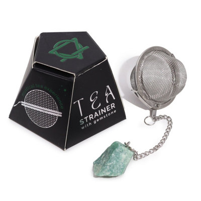 Raw Green Aventurine Crystal Tea StrainerUnique Gemstone Infuser from B&Q