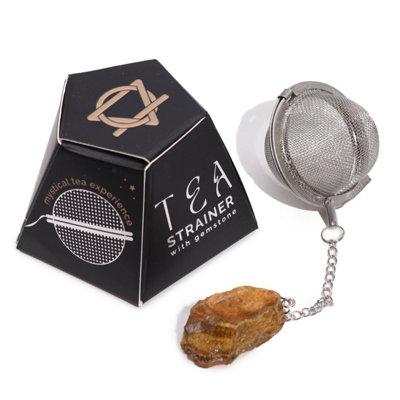  - Raw Crystal Gemstone Tea StrainerGold Tigers EyeUnique & Elegant