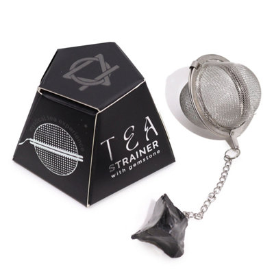 Raw Black Obsidian Crystal Tea StrainerUnique Gemstone Infuser from B&Q