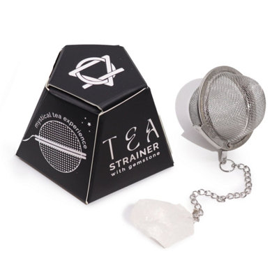  - Raw Crystal Gemstone Tea StrainerRock QuartzUnique & Elegant