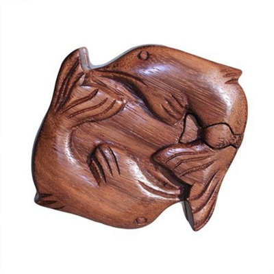 Bali Dolphins Sheesham Puzzle BoxHandmade Wooden Gift Hideaway from B&Q