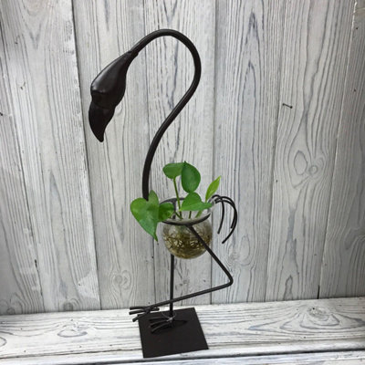 Hydroponic Tall Flamingo Pot Stand For Home Decor from B&Q