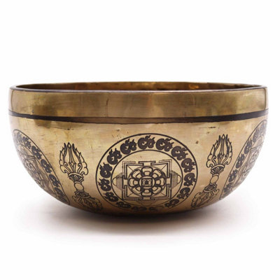 Tibetan Healing Engraved Bowl5 Buddhas For Meditation & Spirituality from B&Q