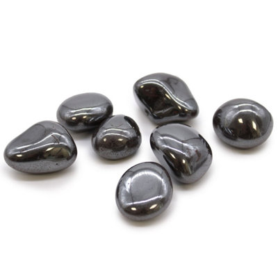 Xl Hematite Tumble Stones For Grounding & Healing from B&Q