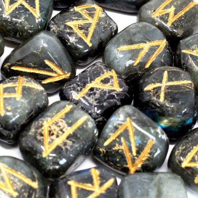  - Labradorite Rune Stone Set In PouchMystical Divination Tools