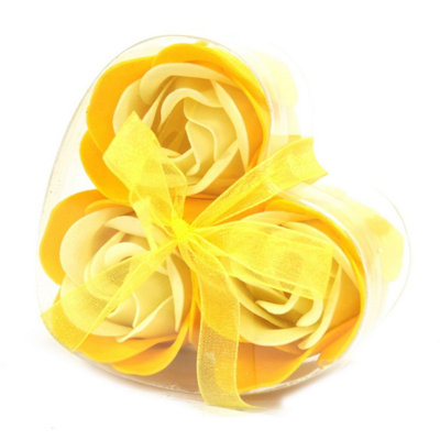  - Set Of 3 Luxury Soap Flower Heart BoxesRomantic Bath & Gift