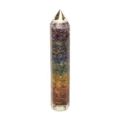 Orgonite Power Wand 15Cm Copper & Gem Chips For Spiritual Healing from B&Q