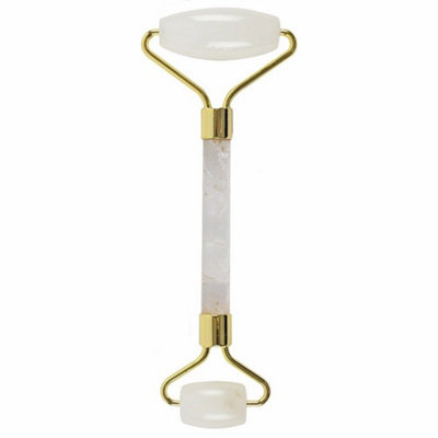 Gemstone Face Roller With Quartz & Jade For Skin & Relaxation from B&Q