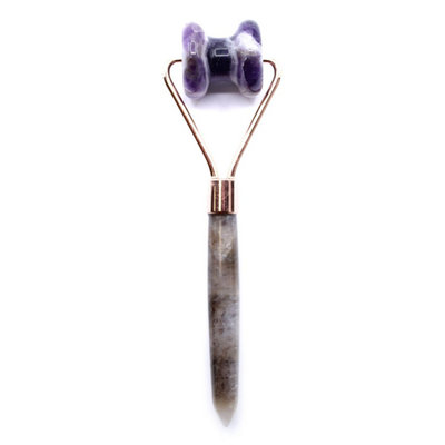  - Amethyst Gemstone Jawline Roller55-65G15Cm Facial Massager