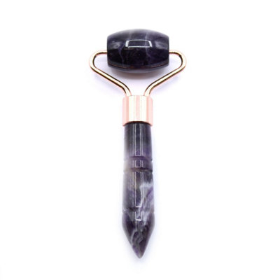  - Amethyst Gemstone Mini Roller30-34G9Cm X 4Cm X 1.5Cm Facial Massage Tool