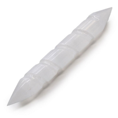 Selenite Spiral Wand 16CmHealing Crystal For Meditation & Energy from B&Q