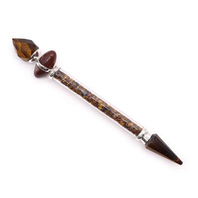 Shiva Lingam Magic Wand In Tiger Eye For Confidence & Empowerment from B&Q