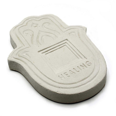 Healing Incense PlateWhite Stone Effect For Meditation & Serenity from B&Q