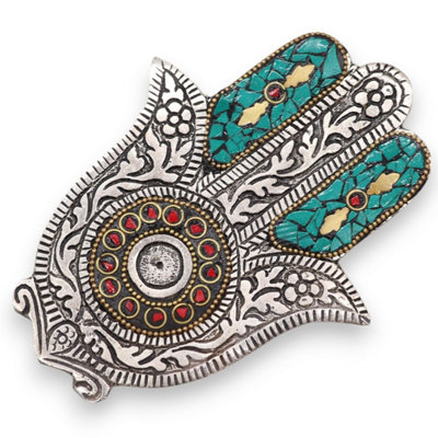 Green Hamsa Incense Holder13X5.5CmSpiritual & Decorative Accessory from B&Q
