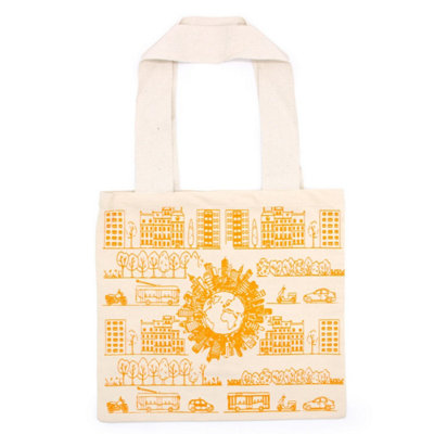  - Big Cotton Shopping Bag 38X42CmReusable Eco-Friendly Tote For Promotions