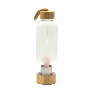 Crystal Infused Rose Quartz Angel Water BottleRejuvenate & Style from B&Q