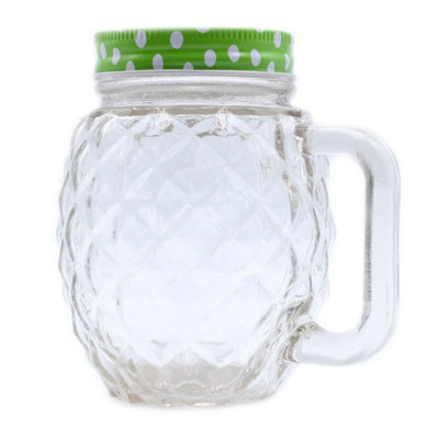  - Funky Mason Jar Pineapple450Ml Retro Glass Drinkware