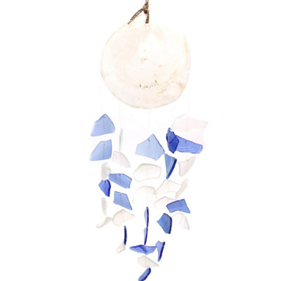 Blue & White Glass Copis & DropElegant Window Decor & Charm from B&Q