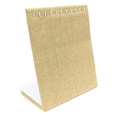 Elegant 11-Peg Pendant & Jewelry Display Stand With Natural Rattan Finish from B&Q
