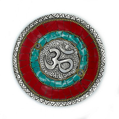 Om Plate Tibetan Decor Cone & Stick HolderHandcrafted Incense Holder from B&Q