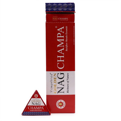 42G Jumbo Golden Nag Champa Backflow Incense Cones For Relaxation from B&Q