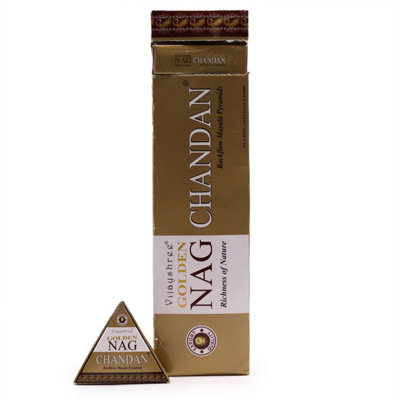 42G Jumbo Golden Nag Chandan Backflow Incense Cones from B&Q