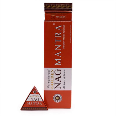 42G Jumbo Golden Nag Mantra Backflow Incense Cones For Meditation from B&Q