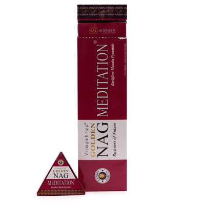 42G Jumbo Golden Nag Meditation Backflow Incense Cones from B&Q