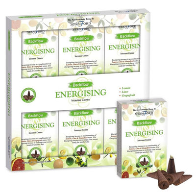 Energizing Aromatherapy Backflow Incense Cones12 PackMade In India from B&Q