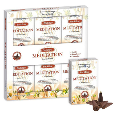 Aromatherapy Backflow Incense Cones For Meditation & Relaxation (12 Pcs) from B&Q