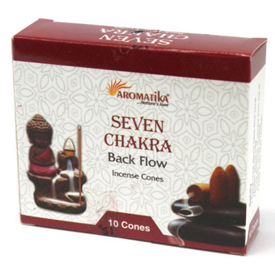 Aromatica Backflow Incense Cones7 Chakras For Meditation & Aromatherapy from B&Q